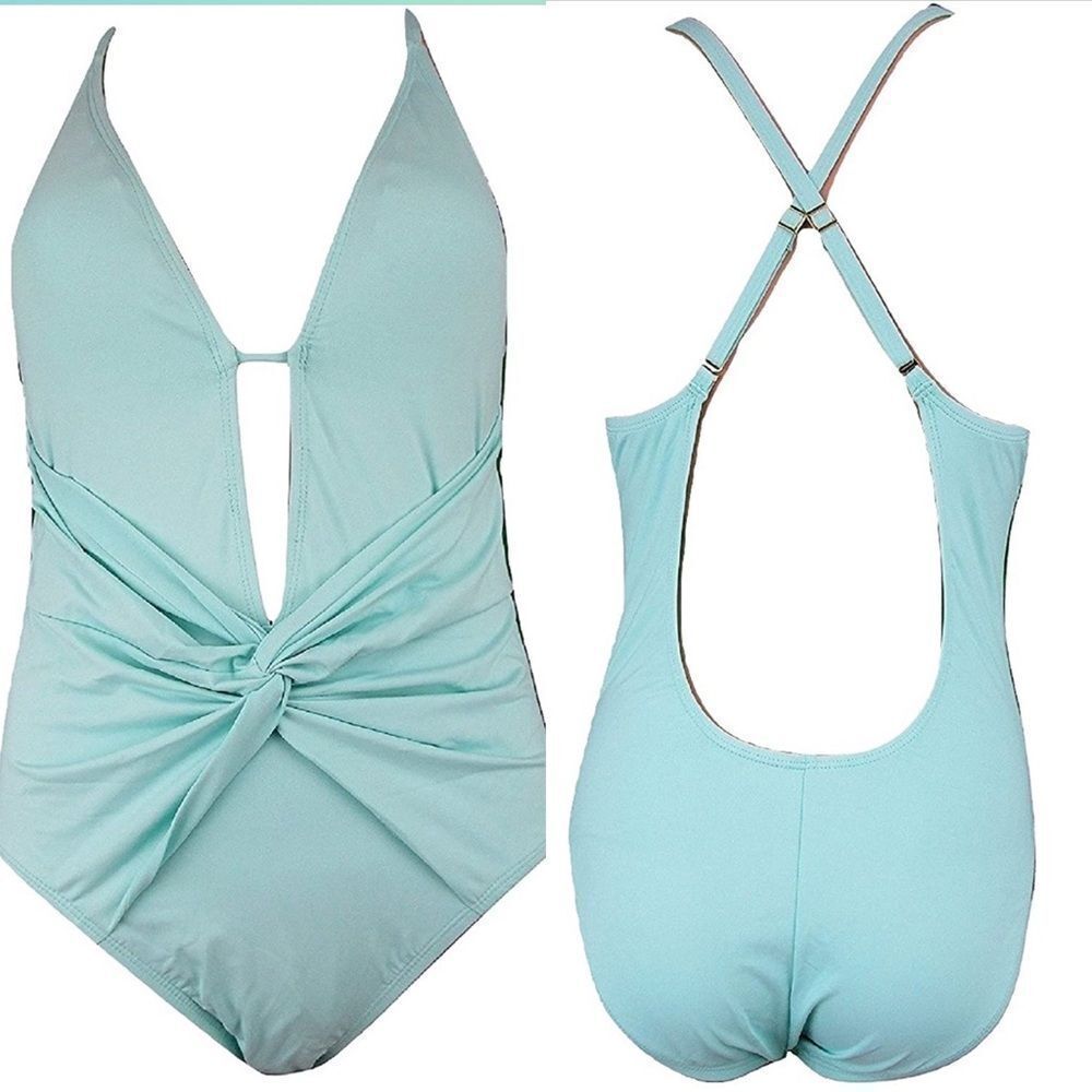 La Blanca Womens Island Goddess One Piece Plunge Swimsuit